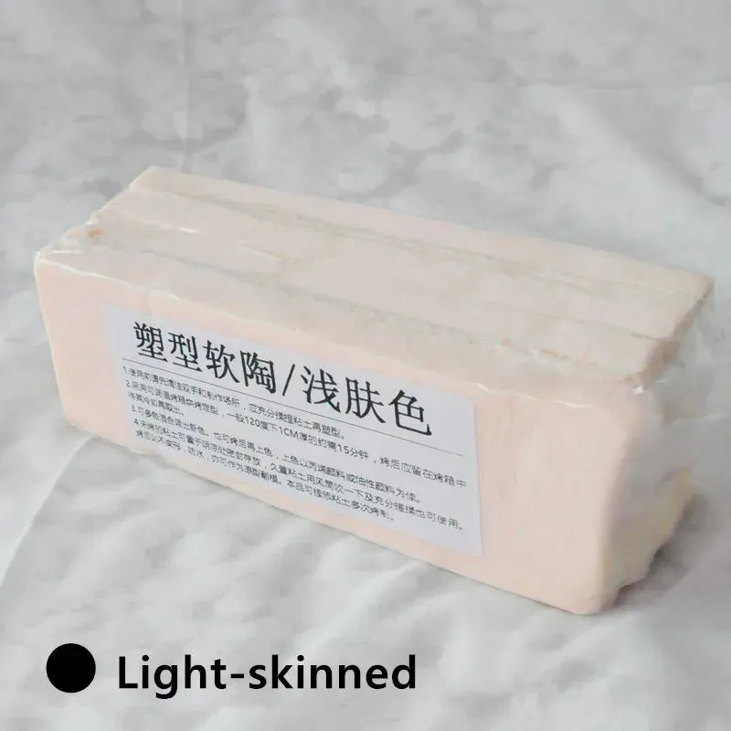 500g Professional Soft Clay Oven Bake Polymer Clay DIY Handmade Prototype Material Sculpture Soil Ceramic Doll Clay