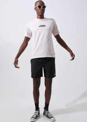 Afends Mens Baywatch Metal - Elastic Waist Boardshort - Black