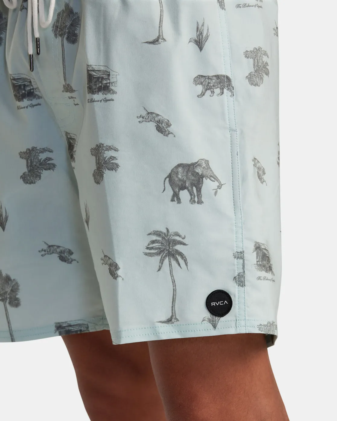 Barnes Elastic Waist 17" Boardshorts - Cool Blue