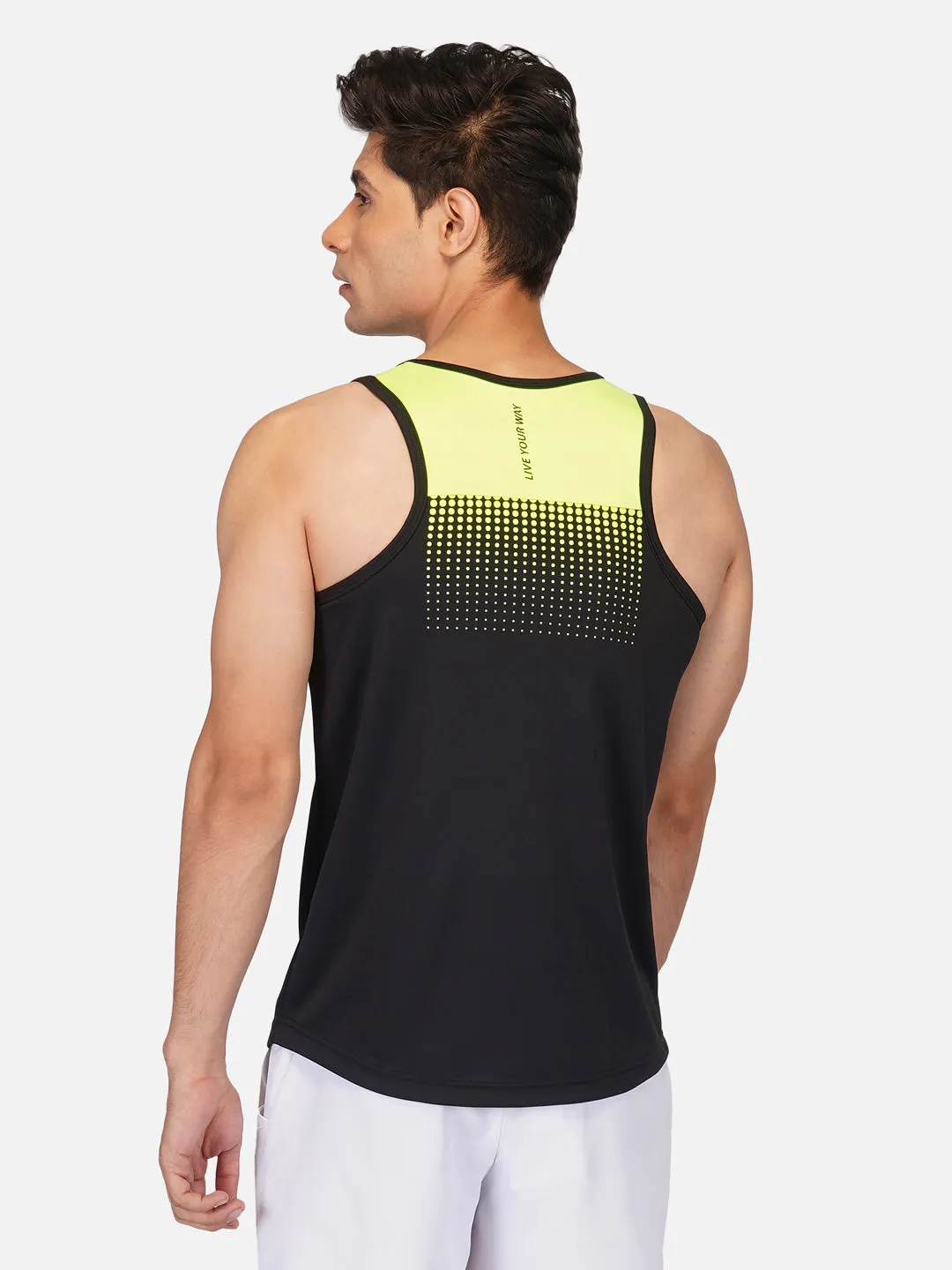 Black & Neon Green Designer Vest RWM4029