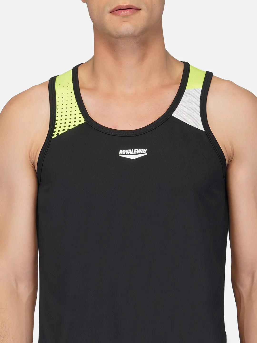 Black & Neon Green Designer Vest RWM4029