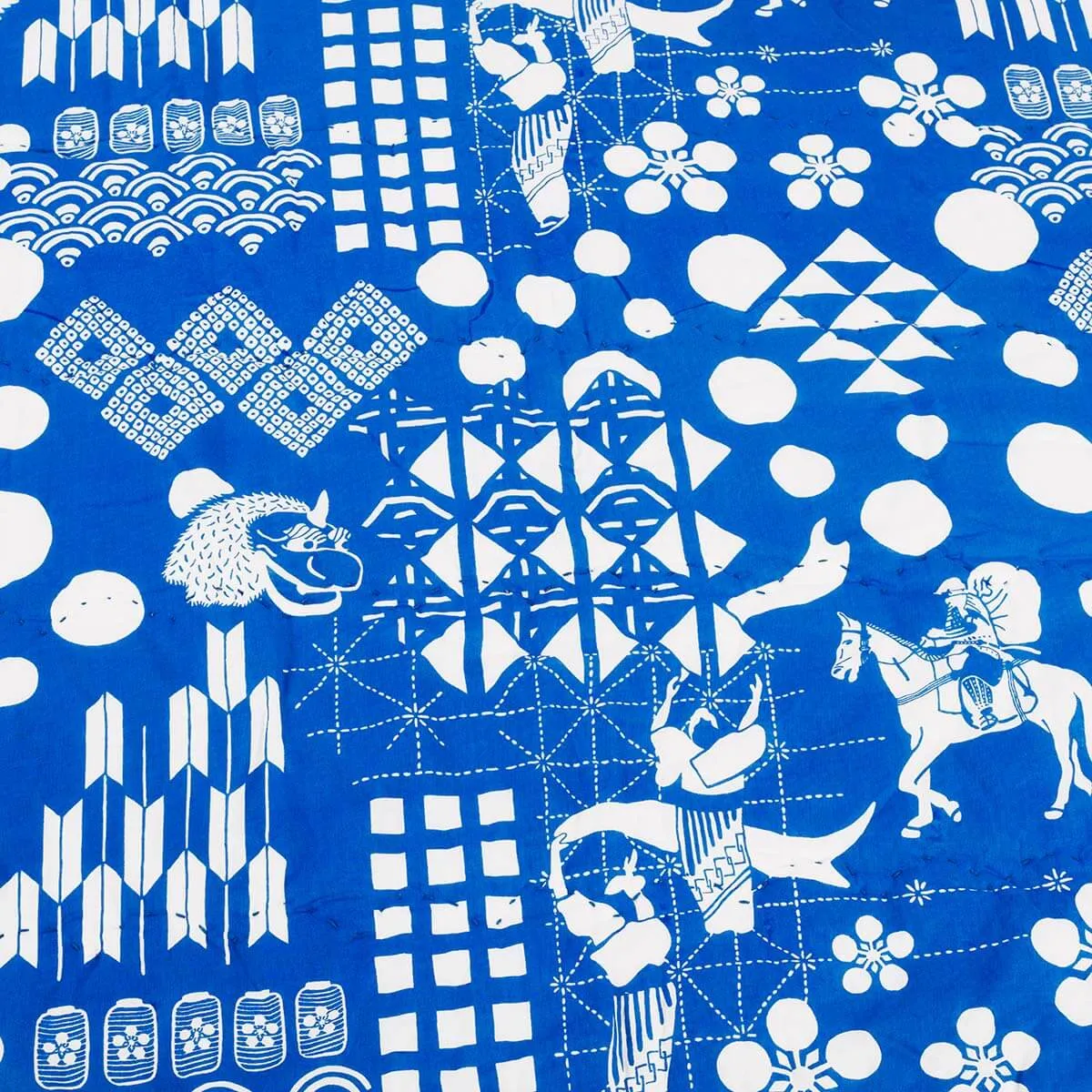 Blue Festival Baby Quilt