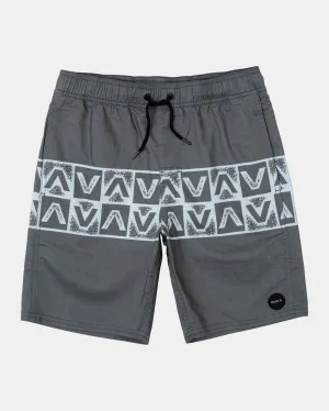 Boys Barnes Elastic Waist 16" Boardshorts - Black Band