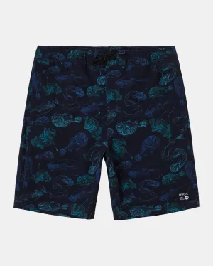 Boys Va Elastic Waist 16" Boardshorts - Dark Blue