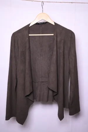 Brown Polyester Shrug By Zara