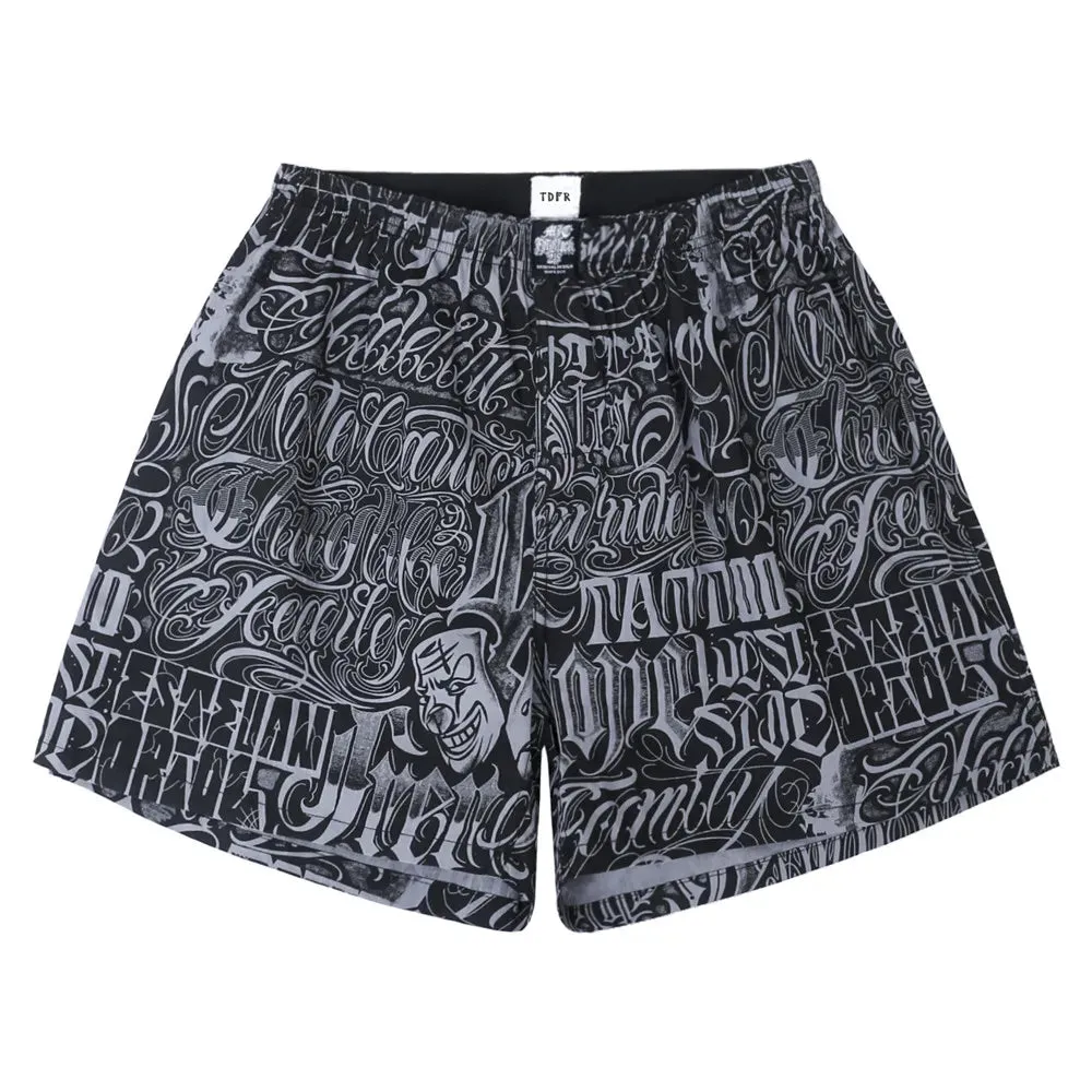 Casual Shorts Mens Chicano Style Streetwear Wide Leg Elastic Waist Pants