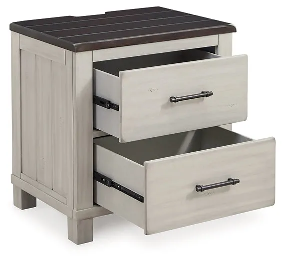 Darborn King Panel Bed with Mirrored Dresser and Nightstand
