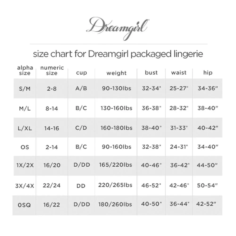 Dreamgirl Lingerie Pantyhose Black 0093X