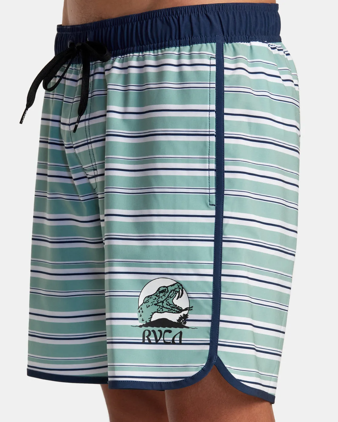 Eastern Elastic Waist 17" Boardshorts - Green Haze