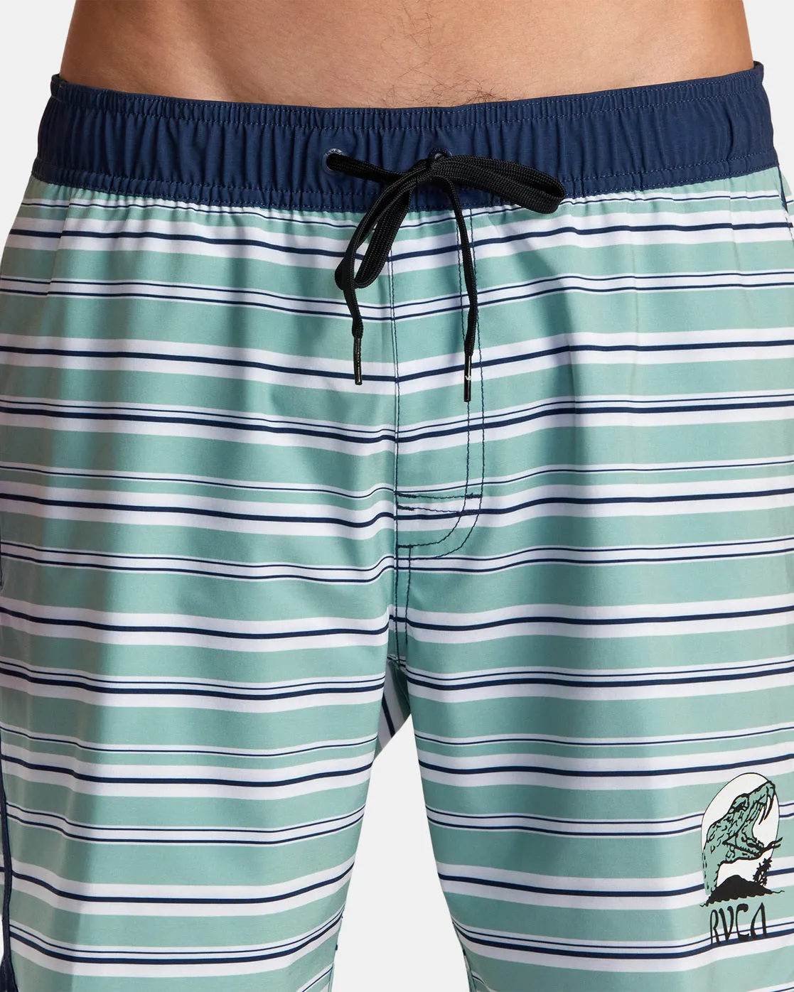 Eastern Elastic Waist 17" Boardshorts - Green Haze