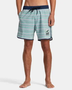 Eastern Elastic Waist 17" Boardshorts - Green Haze