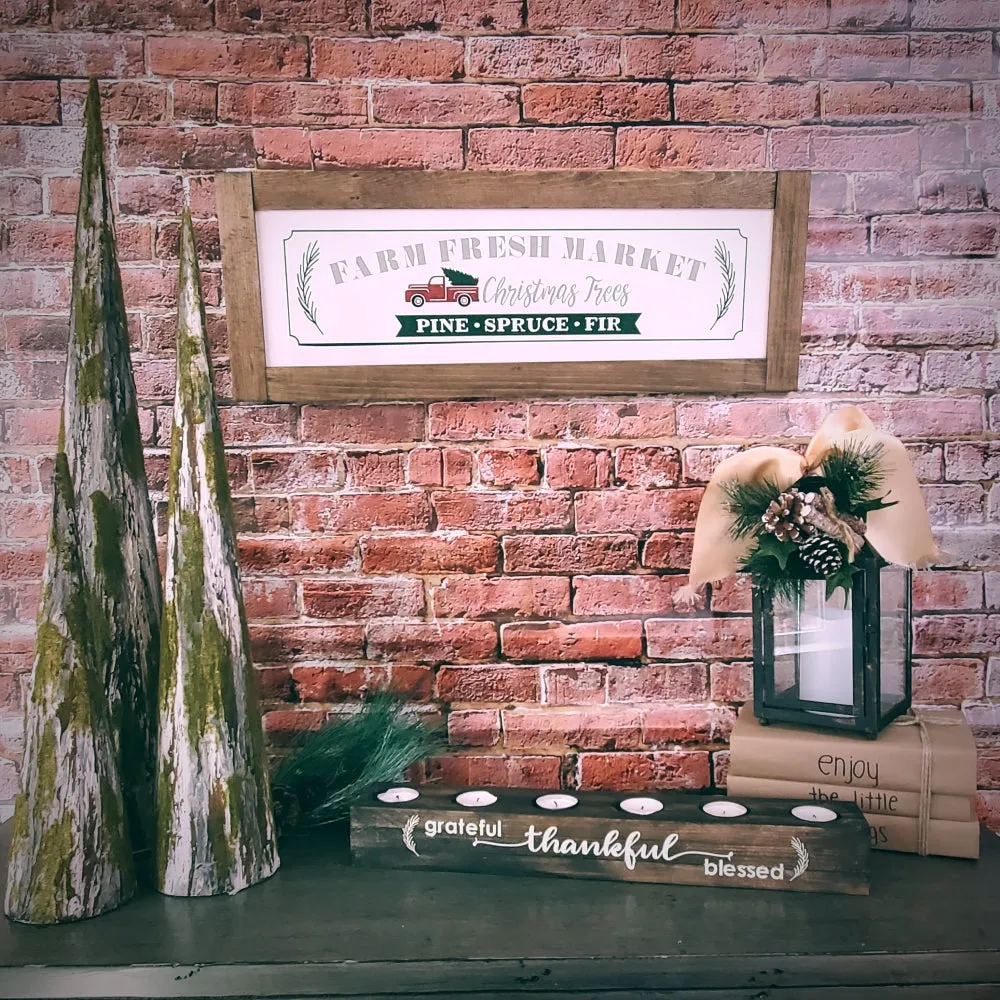 Farm Fresh Christmas Trees Sign | Farmhouse Style | 2 Feet Long