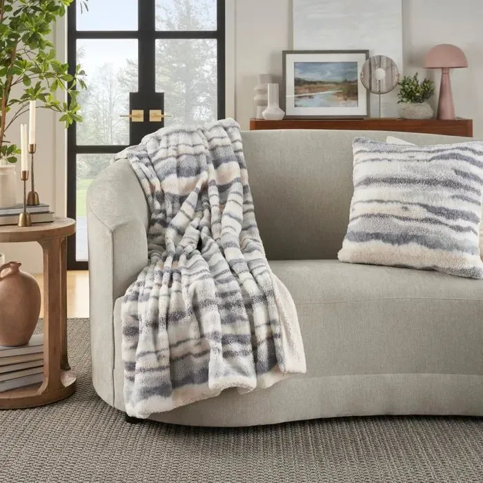 Faux Fur RD520 Blue Throw Blanket
