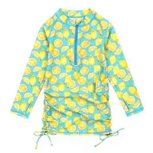 Girls Long Sleeve Swim Dress Cover Up | "Lemons"