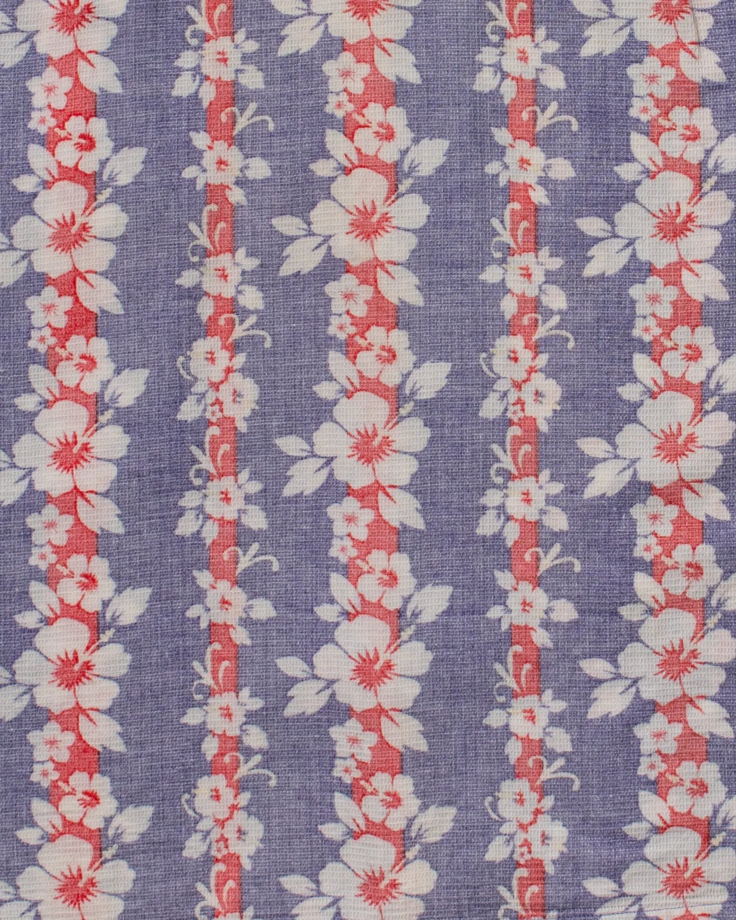 Japanese Repro, Short Sleeve Aloha Shirt, Classic Surf Brand, Lavender and Red Flower Shima