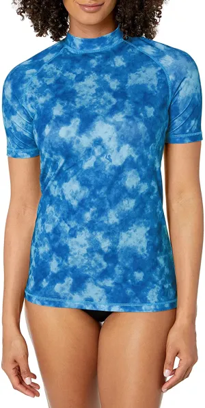 Kanu Surf Women's Plus-Size UPF 50  Active Rash guard & Workout Top, Blue, 1X