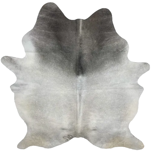 Large Two Tone Gray Brazilian Cowhide, 1 brand mark - 7'9" x 6'3" (BRGR245)