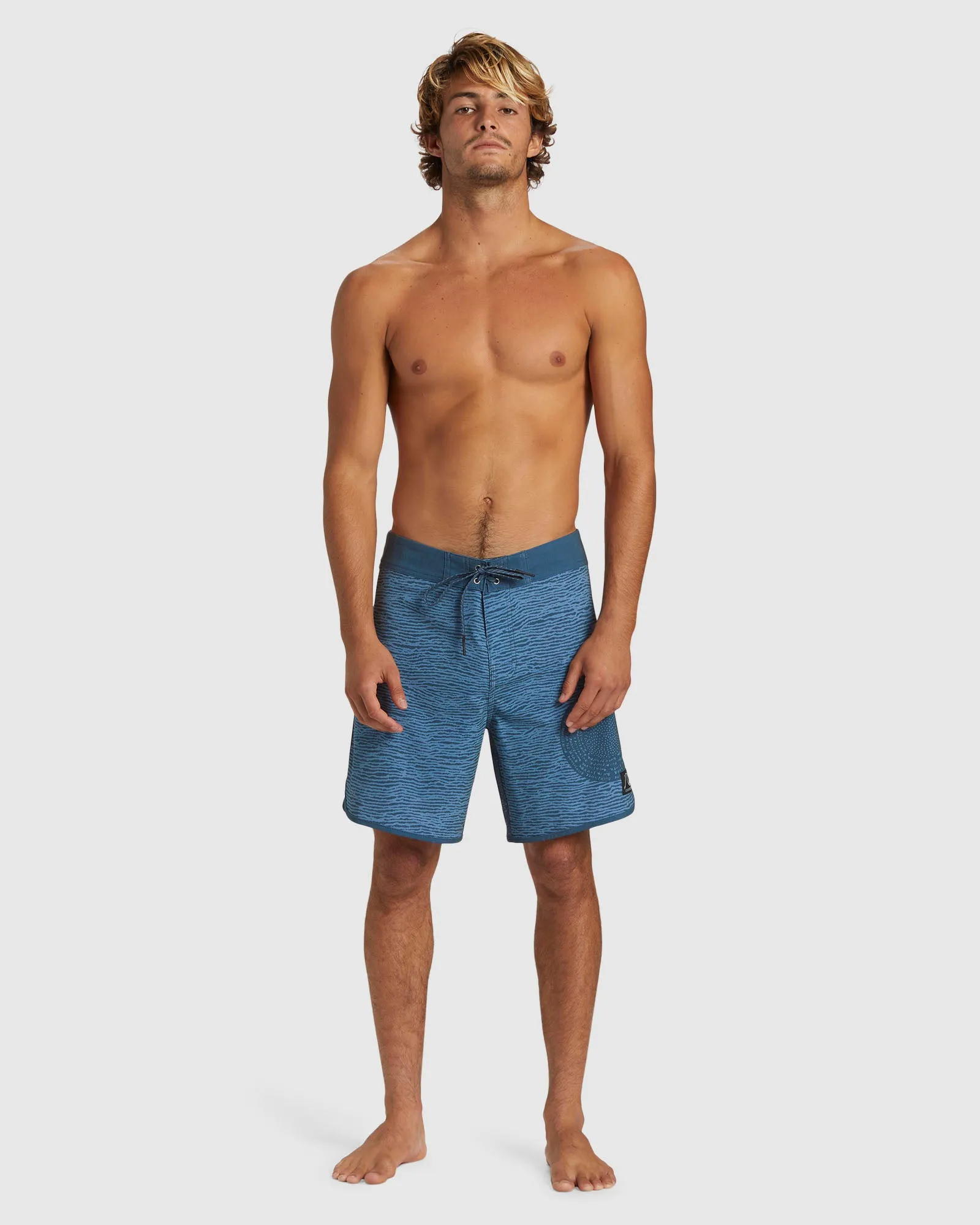 Mens Scallop Blank Canvas 18" Boardshorts