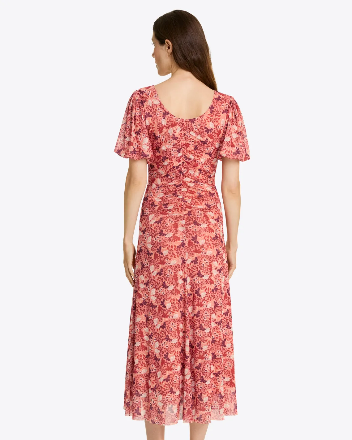 Mindy Midi Dress in Stretch Mesh