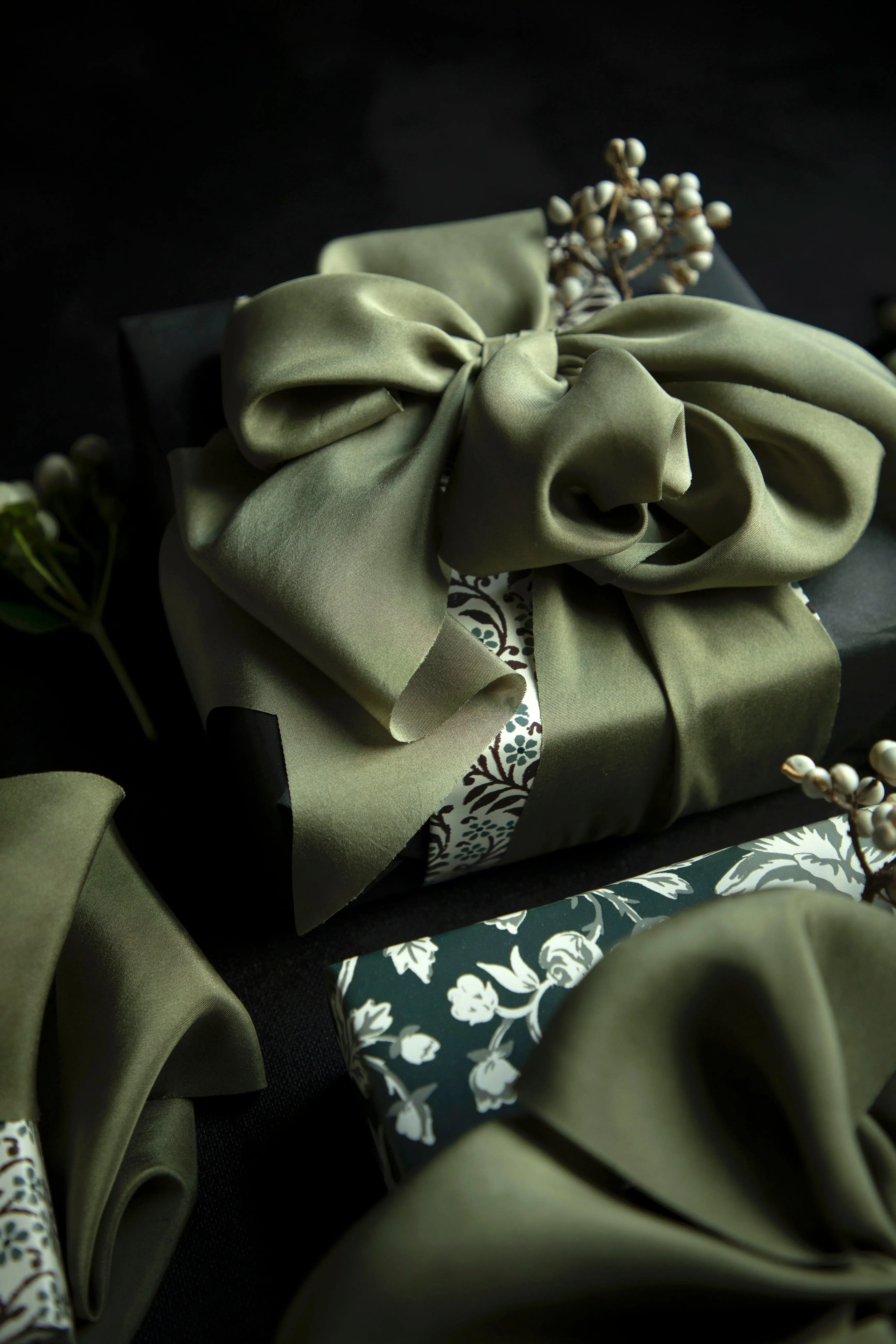 Olive Silk Ribbon