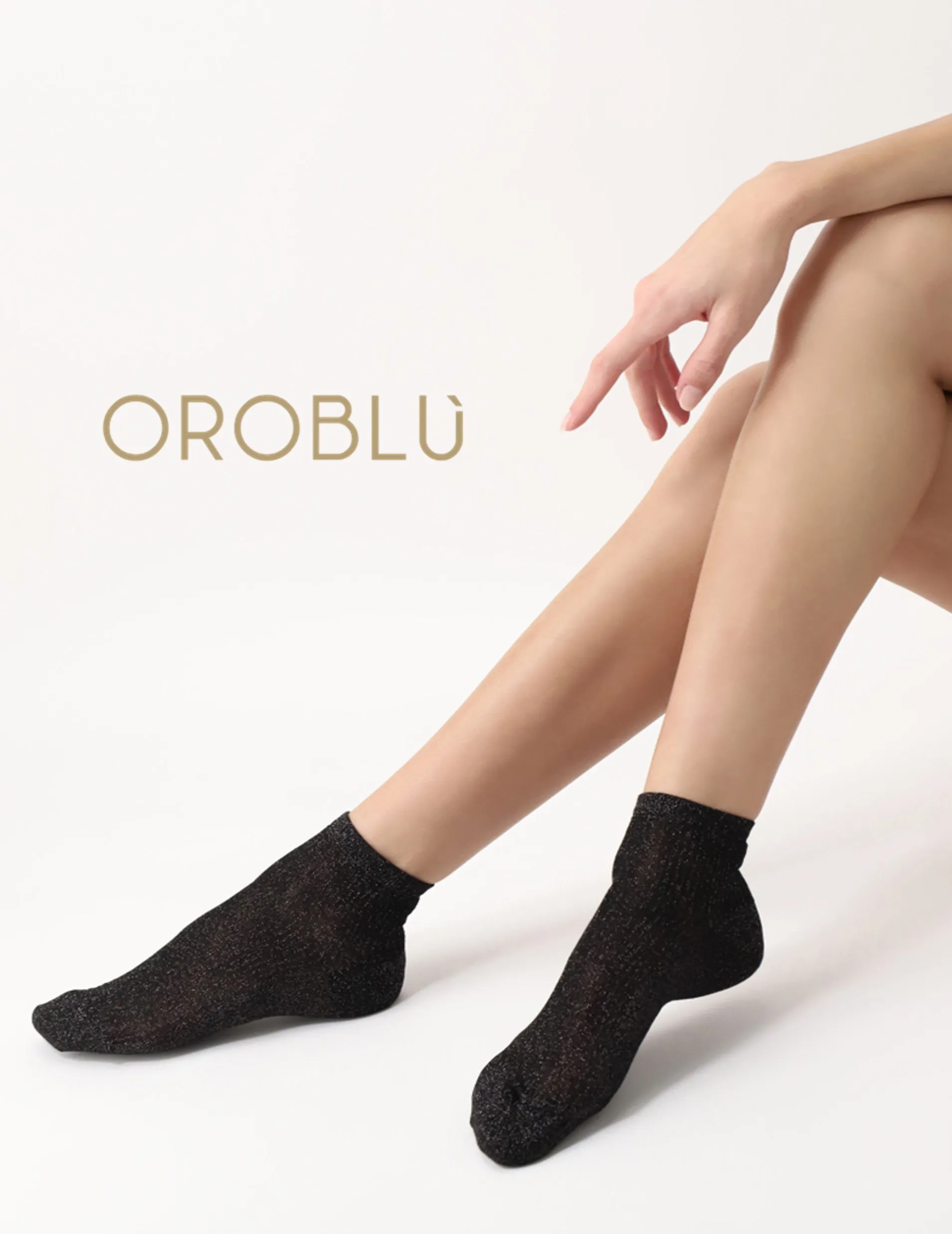 Oroblu Sale Glowing Ankle Socks Black VOBC67412