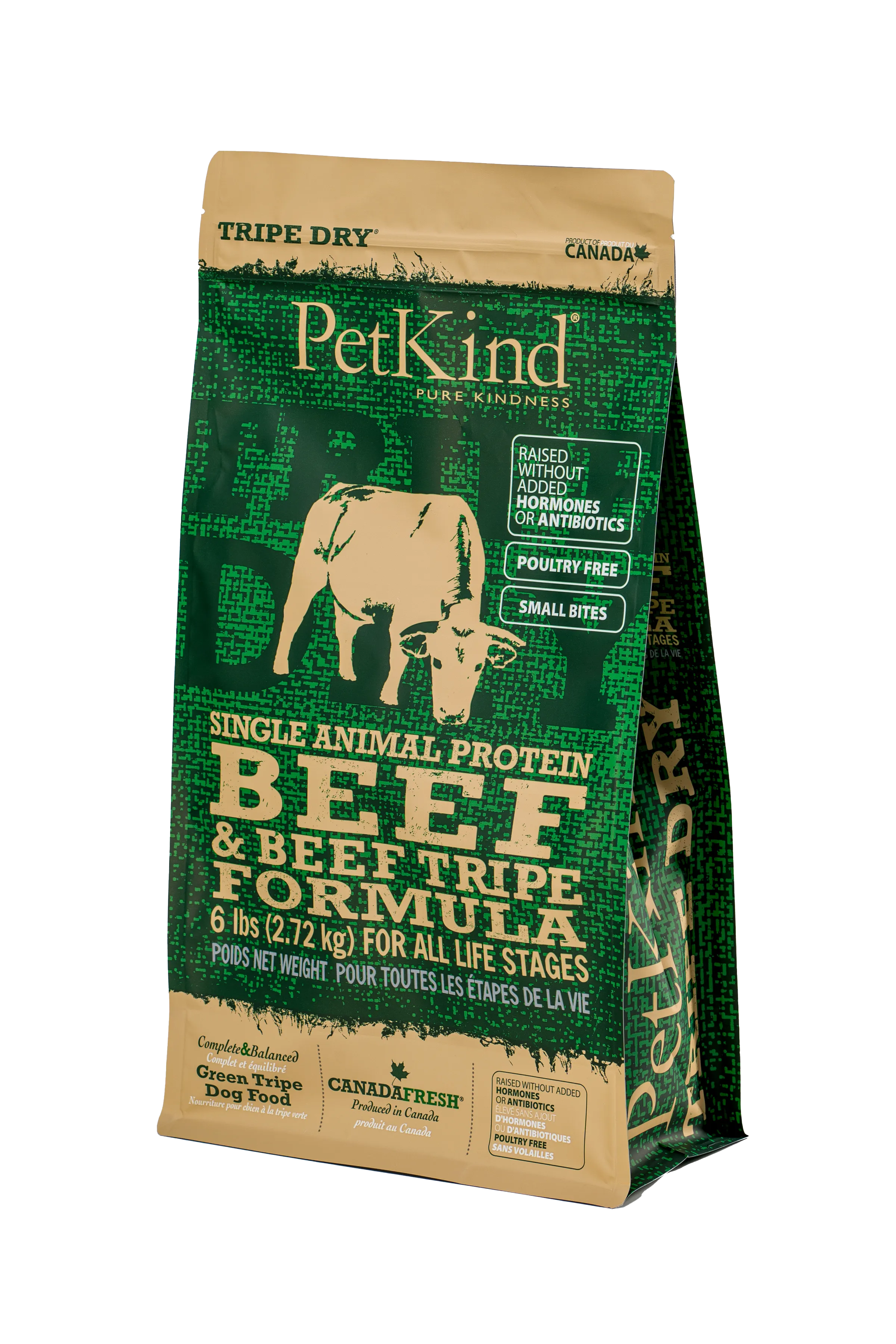 PetKind Tripe Dry Single Protein Beef Small Bites 6lb
