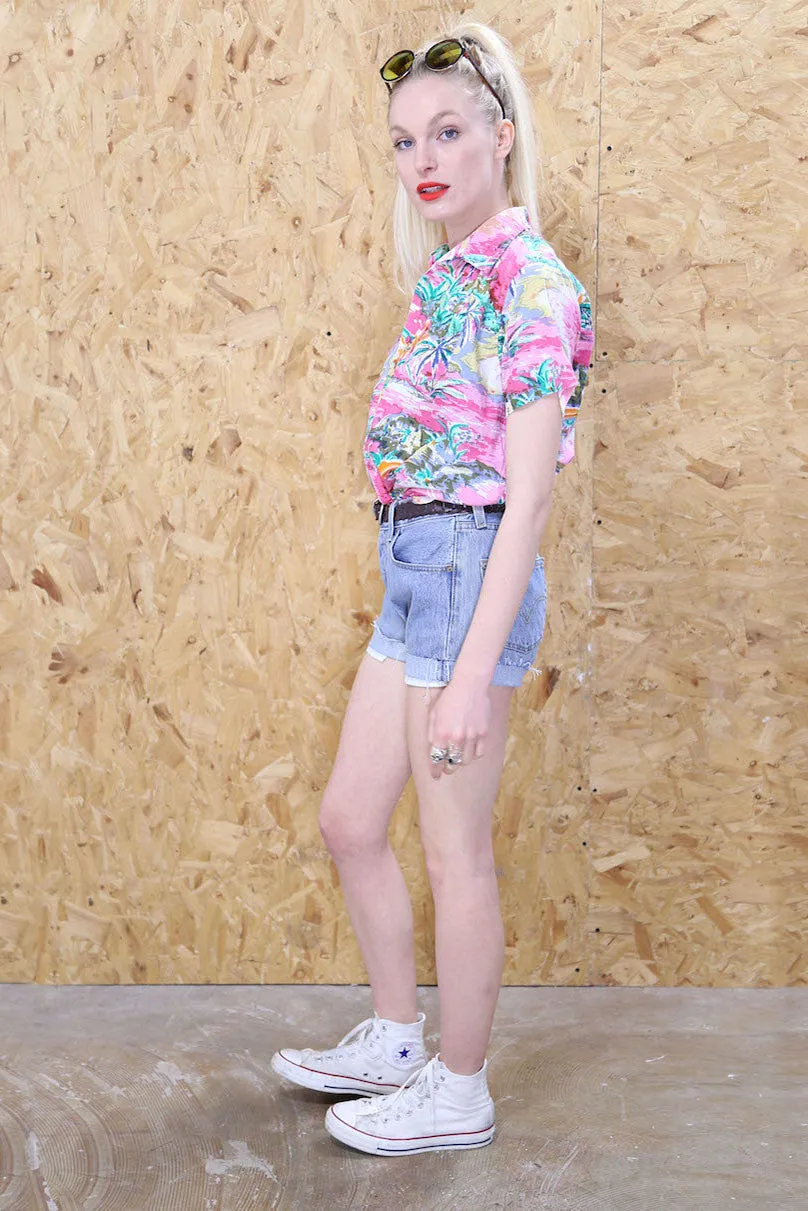 Pink Hawaiian Printed Shirt