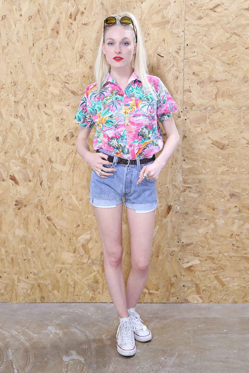 Pink Hawaiian Printed Shirt