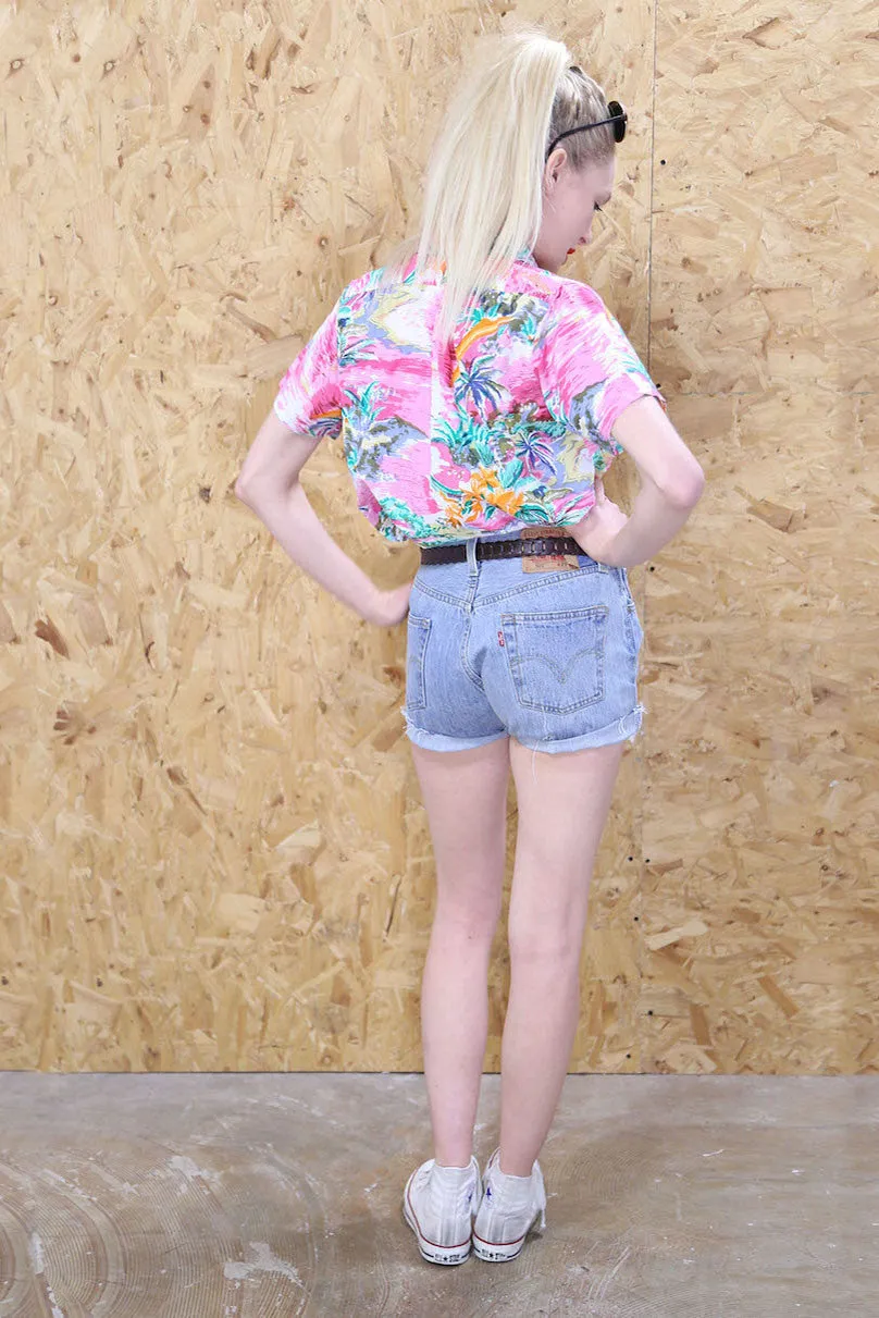 Pink Hawaiian Printed Shirt
