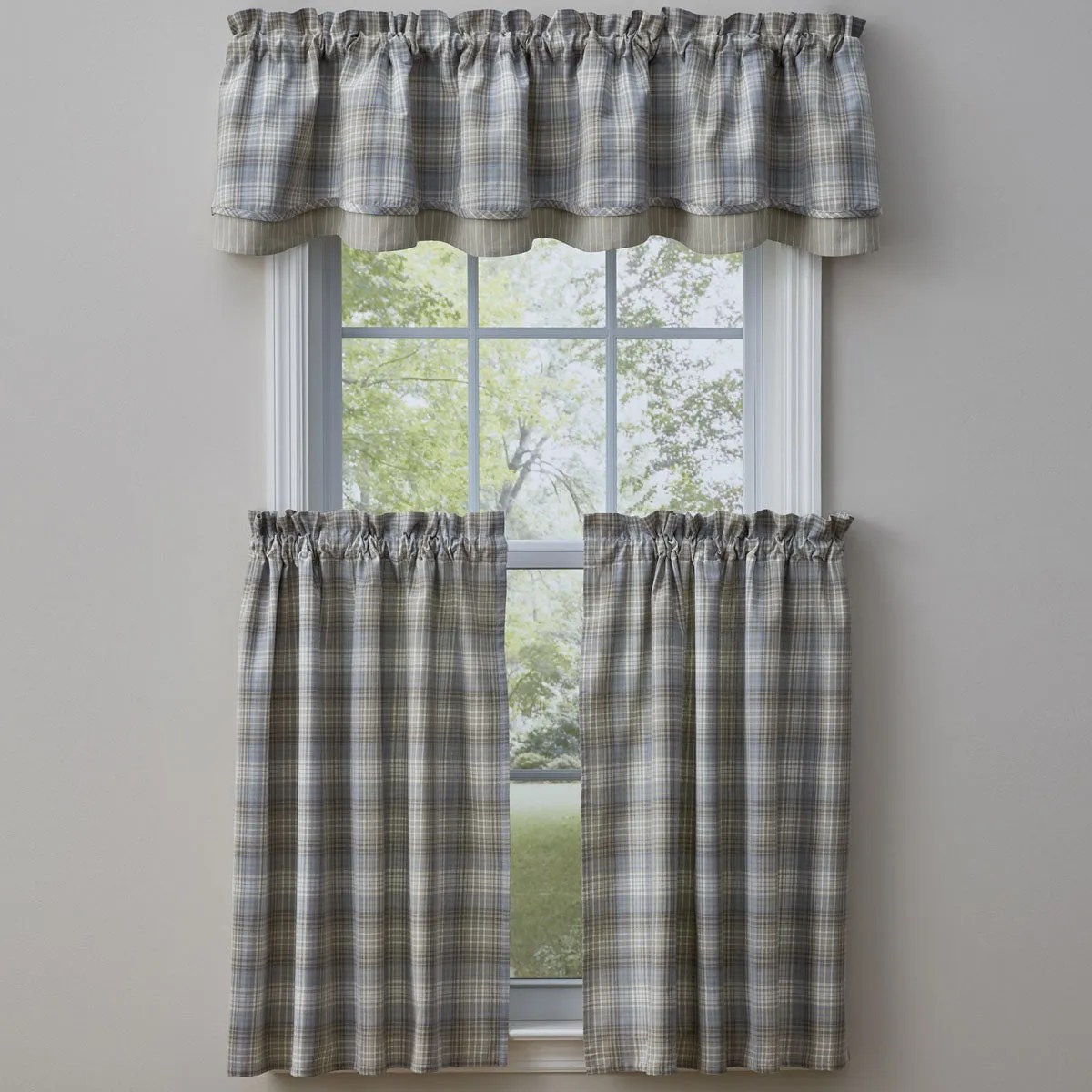 Prairie Wood Lined & Layered Valance