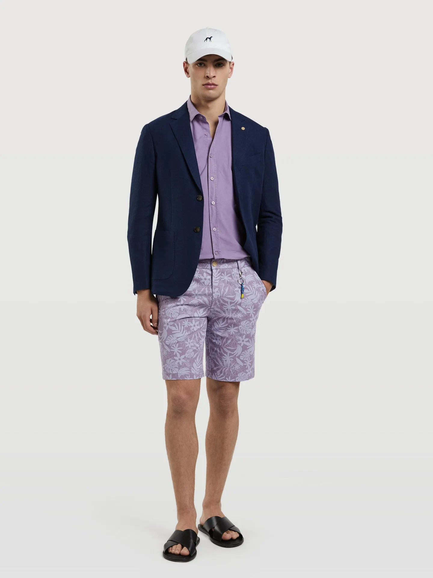 Printed Slim Fit Bermuda