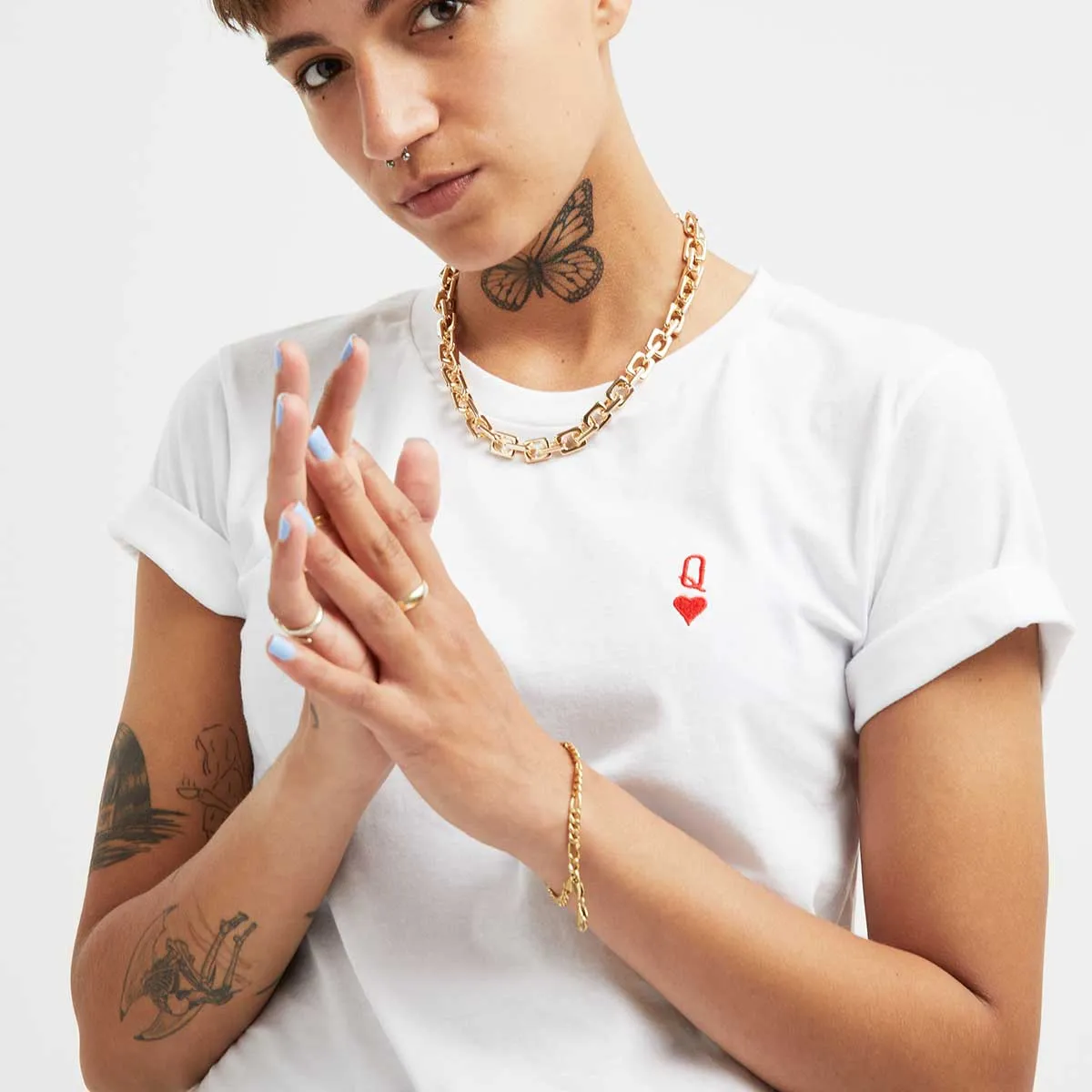 Queen Embroidered Feminist T-Shirt