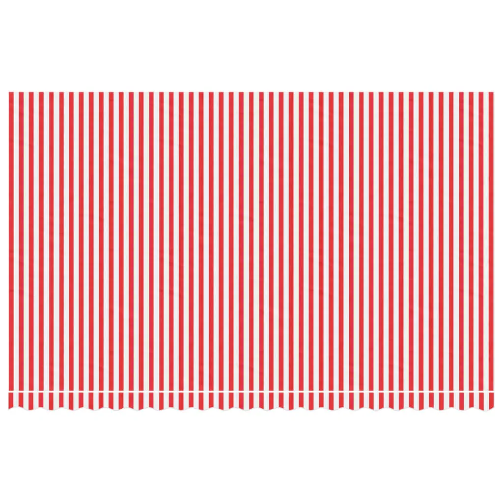 Replacement Fabric for Awning Red and White Stripe 5x3 m