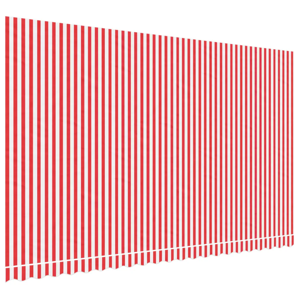 Replacement Fabric for Awning Red and White Stripe 5x3 m