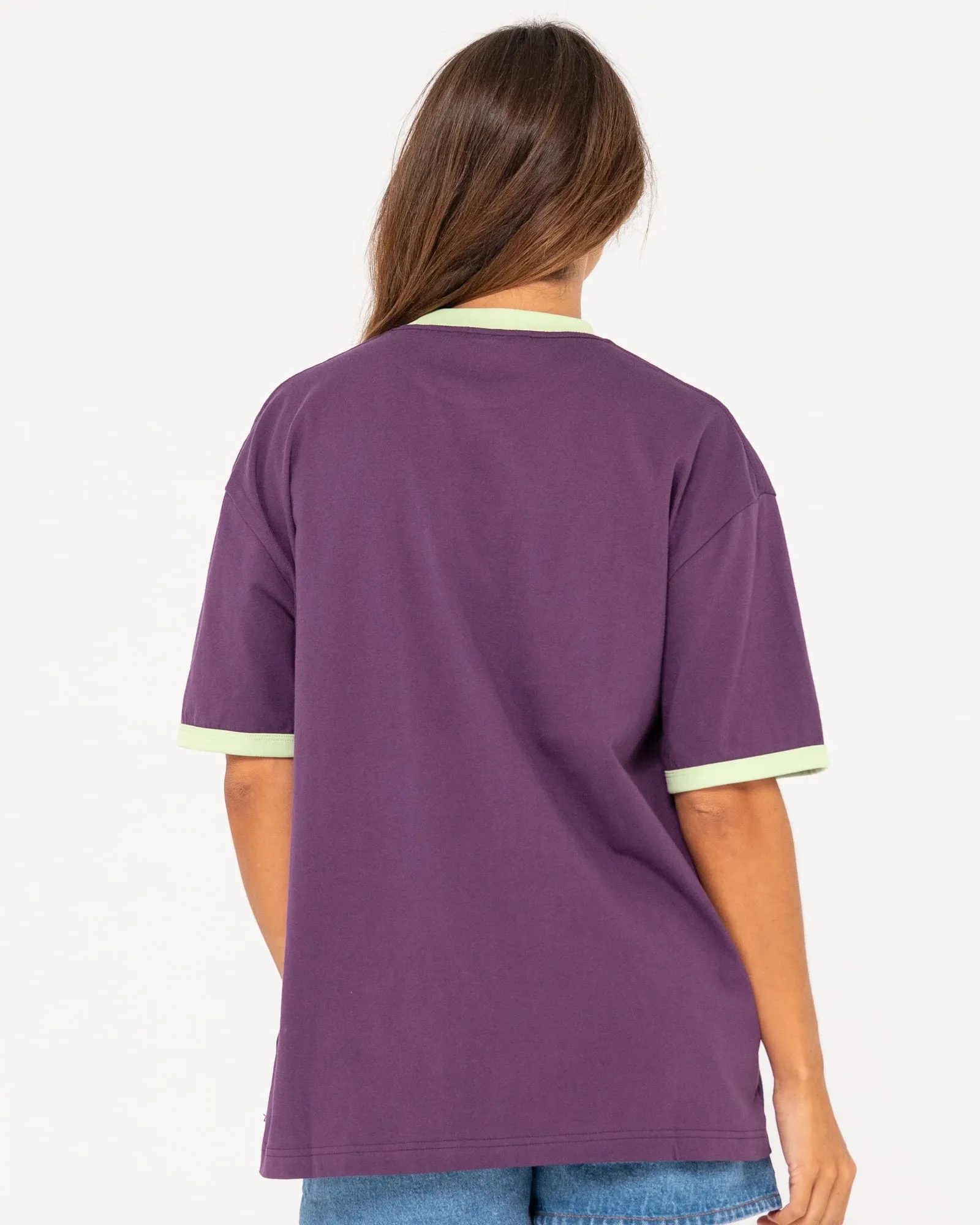 Rusty Boarding Pass Oversize Tee
