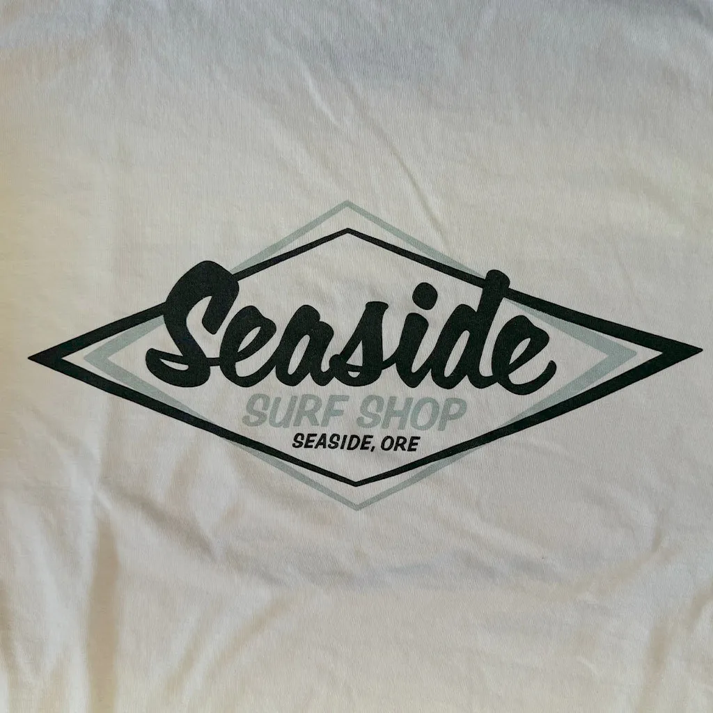 Seaside Surf  Garment Dyed Vintage Logo L/S Tee - Ivory