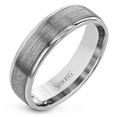 Simon G. White and Rose Two-Tone Brushed Wedding Ring