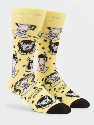 Surf Vitals Ozzy Socks - Glimmer Yellow