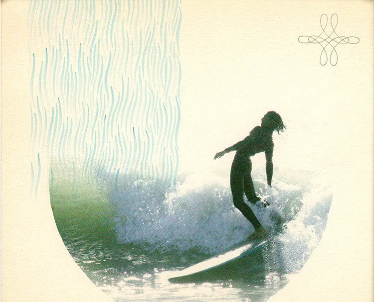 Surfing Art Print "His Mighty Downpour" - Mixed Media