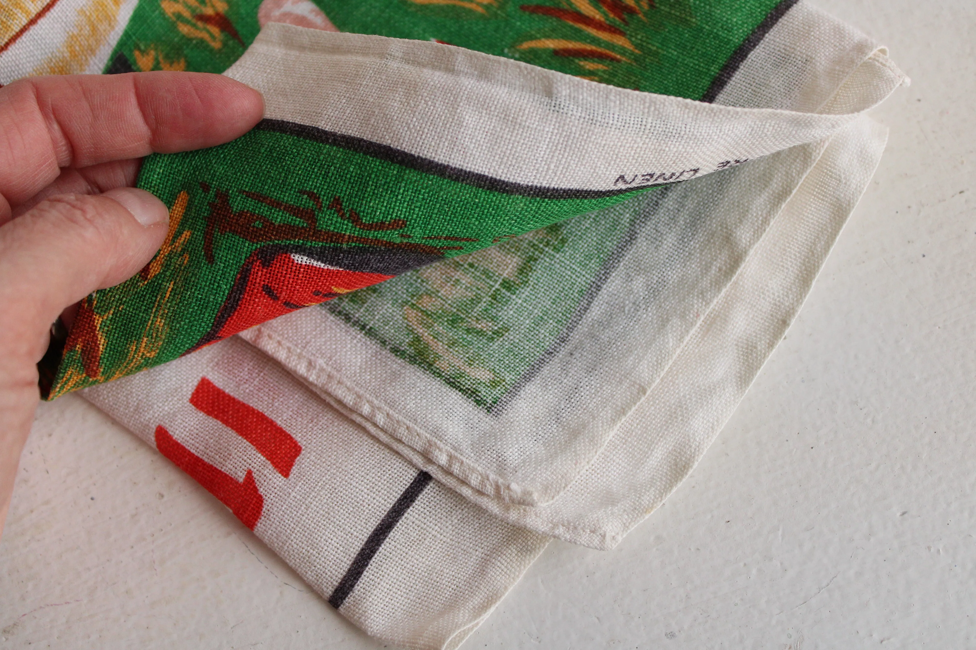 Vintage 1950s 1960s Irish Coffee Linen Tea Towel